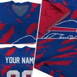 custom buffalo bills stripe block blue jersey best selling