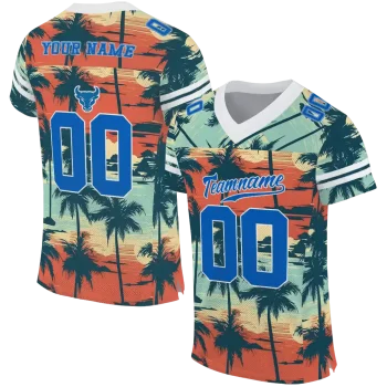 custom buffalo bulls horizon palm sunset jersey best selling
