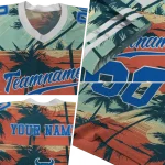 custom buffalo bulls horizon palm sunset jersey best selling