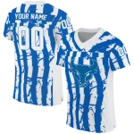 custom buffalo bulls stripe splatter royal blue jersey best selling