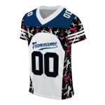 custom byu cougars brushstroke xs white black jersey best selling