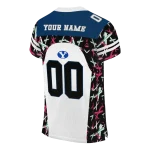 custom byu cougars brushstroke xs white black jersey best selling