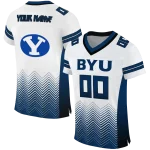 custom byu cougars halftone sweep white black jersey best selling