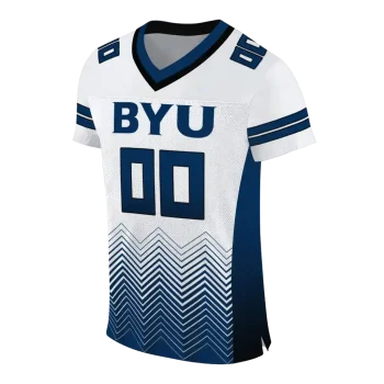custom byu cougars halftone sweep white black jersey fashion forward