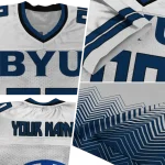 custom byu cougars halftone sweep white black jersey best selling
