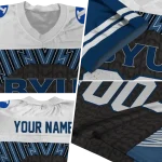 custom byu cougars tire arrows blue black white jersey best selling