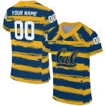 custom california golden bears art stripe blue jersey best selling