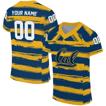 custom california golden bears art stripe blue jersey best selling