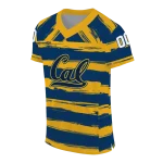 custom california golden bears art stripe blue jersey best selling