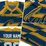 custom california golden bears art stripe blue jersey best selling