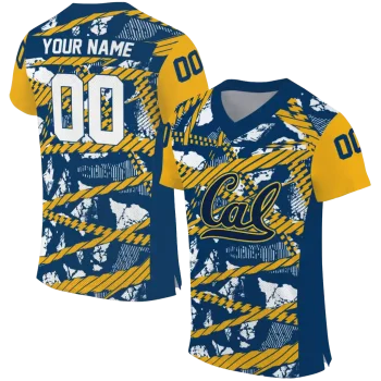 custom california golden bears camo shatter blue jersey best selling