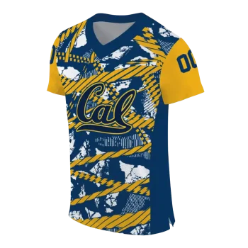 custom california golden bears camo shatter blue jersey fashion forward