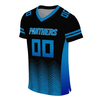 custom carolina panthers halftone sweep black jersey fashion forward
