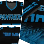 custom carolina panthers halftone sweep black jersey best selling