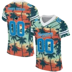 custom carolina panthers horizon palm sunset jersey best selling