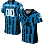 custom carolina panthers stripe splatter blue jersey best selling