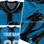 custom carolina panthers striped texture blue jersey best selling