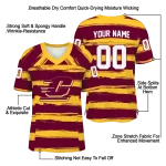custom central michigan chippewas art stripe maroon jersey best selling