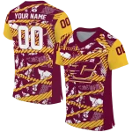 custom central michigan chippewas camo shatter maroon jersey best selling