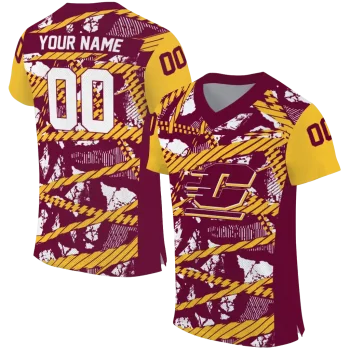 custom central michigan chippewas camo shatter maroon jersey best selling