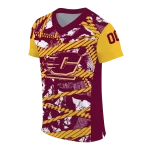 custom central michigan chippewas camo shatter maroon jersey best selling
