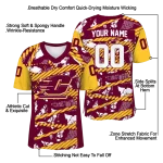 custom central michigan chippewas camo shatter maroon jersey best selling