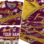 custom central michigan chippewas camo shatter maroon jersey best selling