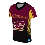 custom central michigan chippewas halftone flow maroon black jersey best selling