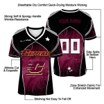 custom central michigan chippewas halftone slant maroon black jersey best selling