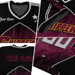custom central michigan chippewas halftone slant maroon black jersey best selling