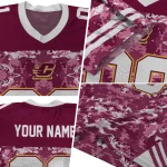 custom central michigan chippewas mirrored pattern maroon jersey best selling