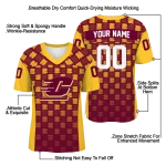 custom central michigan chippewas stacked rectangle maroon jersey best selling