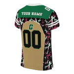custom charlotte 49ers brushstroke xs gold black jersey best selling
