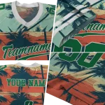 custom charlotte 49ers horizon palm sunset jersey best selling