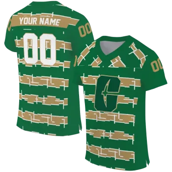 custom charlotte 49ers layered grids green jersey best selling