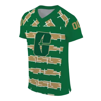 custom charlotte 49ers layered grids green jersey fashion forward