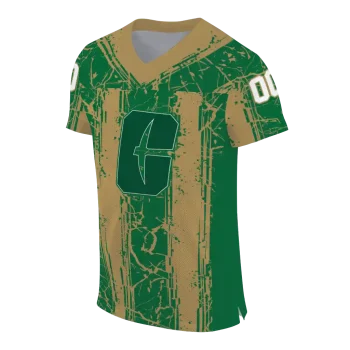 custom charlotte 49ers rugged stripes green jersey fashion forward