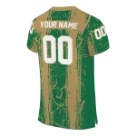 custom charlotte 49ers rugged stripes green jersey best selling