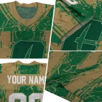 custom charlotte 49ers rugged stripes green jersey best selling