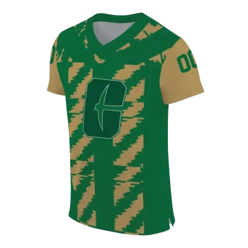 custom charlotte 49ers stripe block green jersey fashion forward