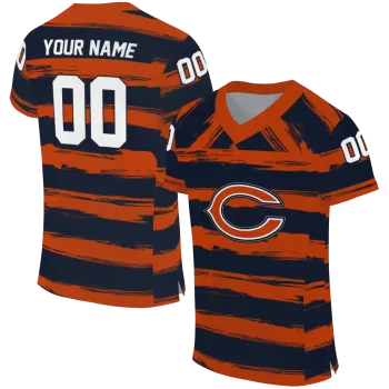 custom chicago bears art stripe blue jersey best selling