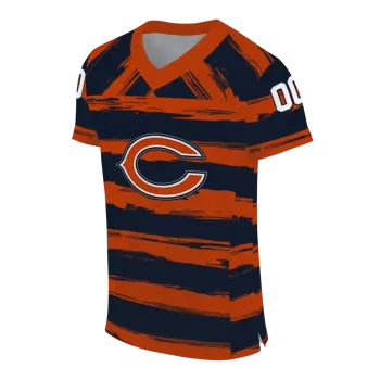 custom chicago bears art stripe blue jersey fashion forward