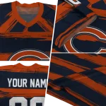 custom chicago bears art stripe blue jersey best selling