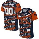 custom chicago bears camo shatter blue jersey best selling