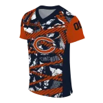 custom chicago bears camo shatter blue jersey best selling