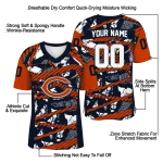 custom chicago bears camo shatter blue jersey best selling
