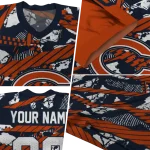 custom chicago bears camo shatter blue jersey best selling