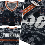 custom chicago bears camouflage abstract blue jersey best selling