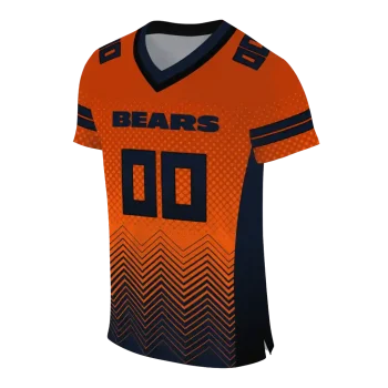 custom chicago bears halftone sweep orange black jersey fashion forward