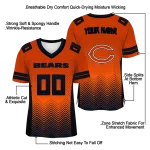 custom chicago bears halftone sweep orange black jersey best selling
